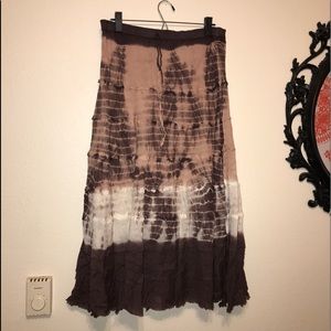 Tie Dye Maxi Skirt - L or XL